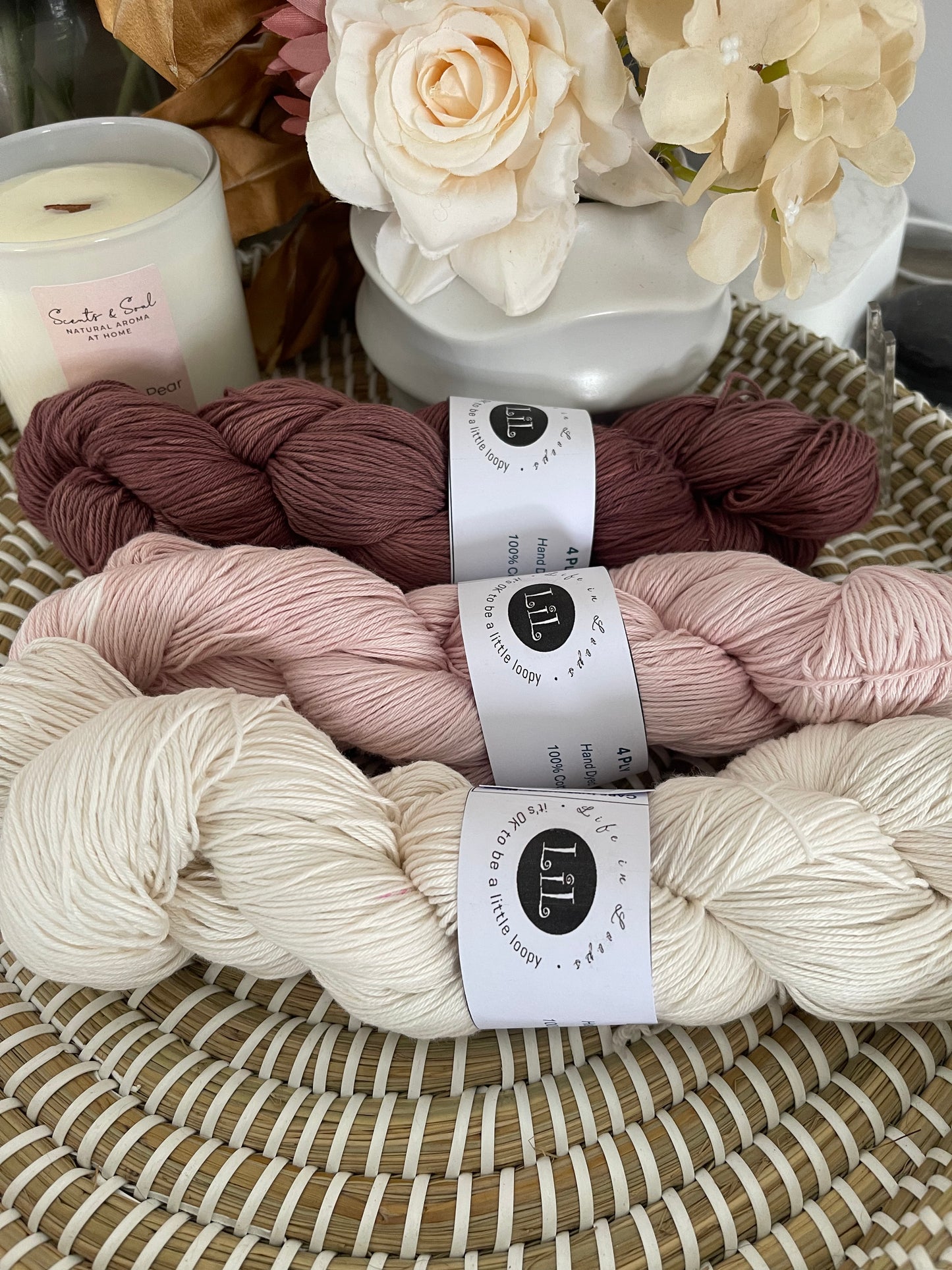 Hand-Dyed Cotton Yarn Boxes