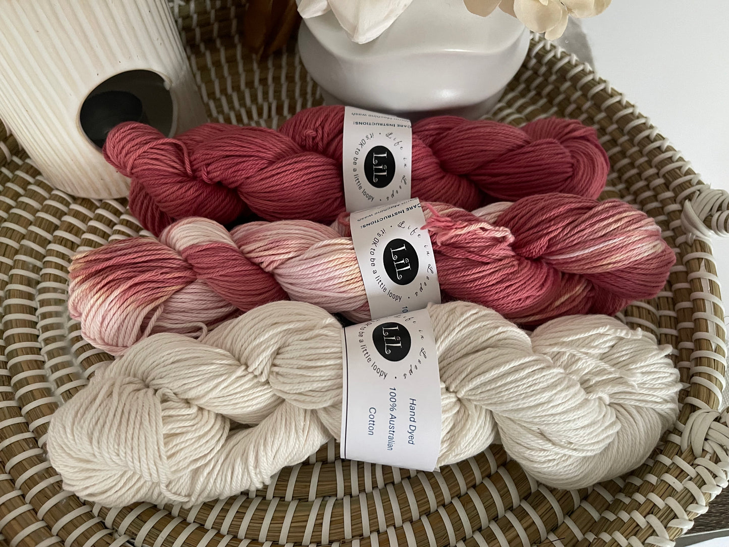 Hand-Dyed Cotton Yarn Boxes