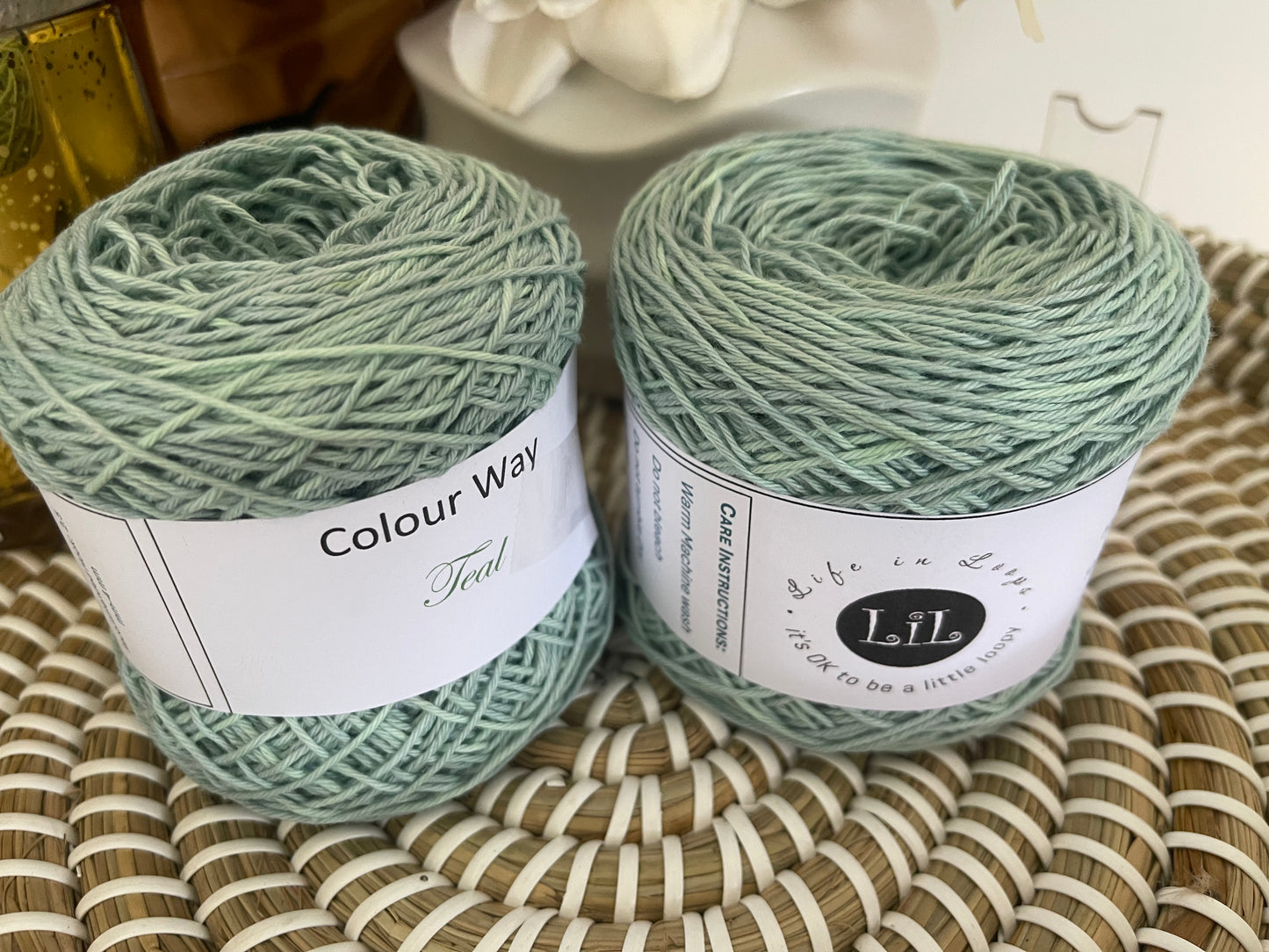 Hand Dyed Cotton Yarn - 50g 4 ply Plain/Semi Tonals