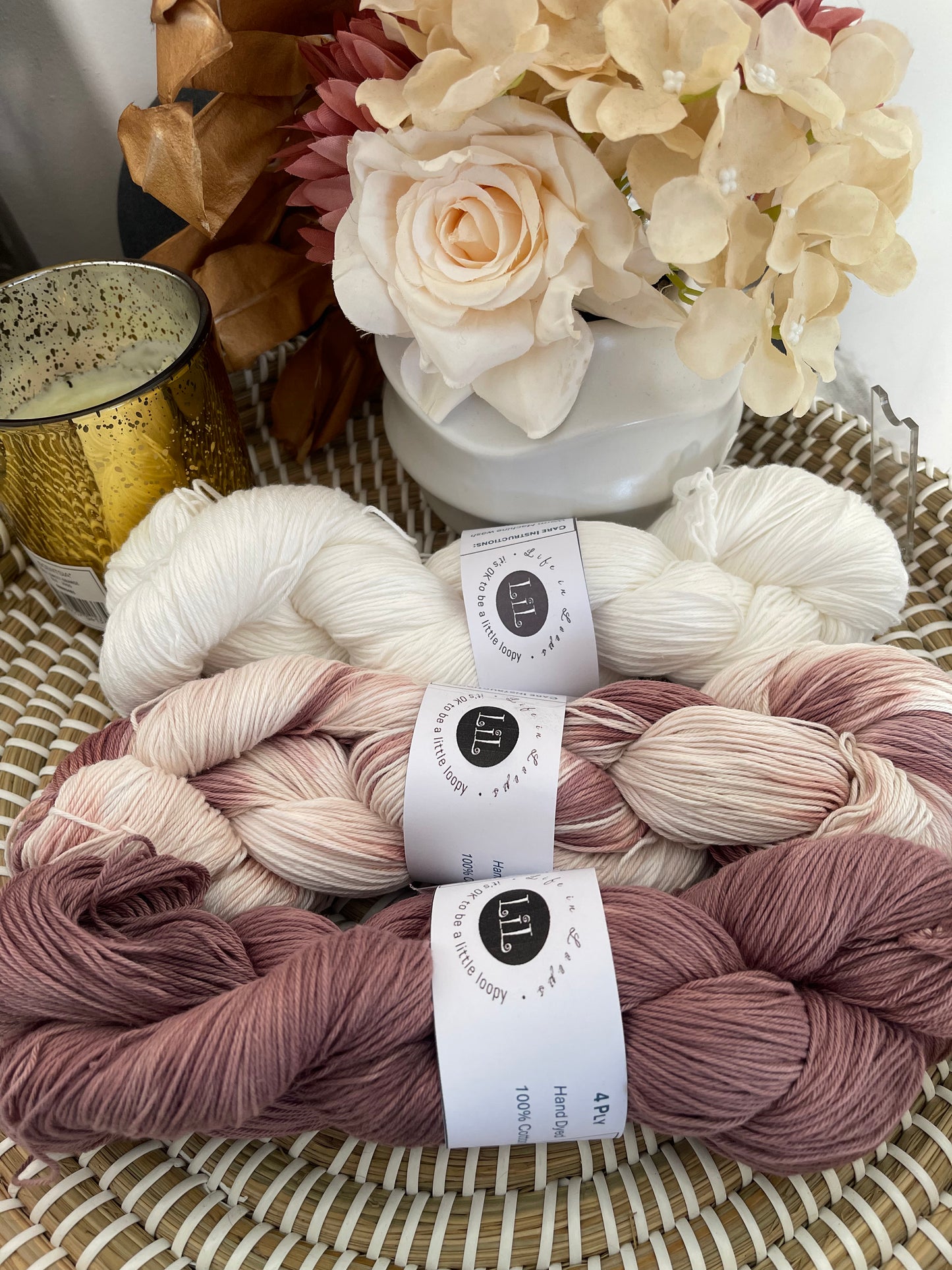 Hand-Dyed Cotton Yarn Boxes