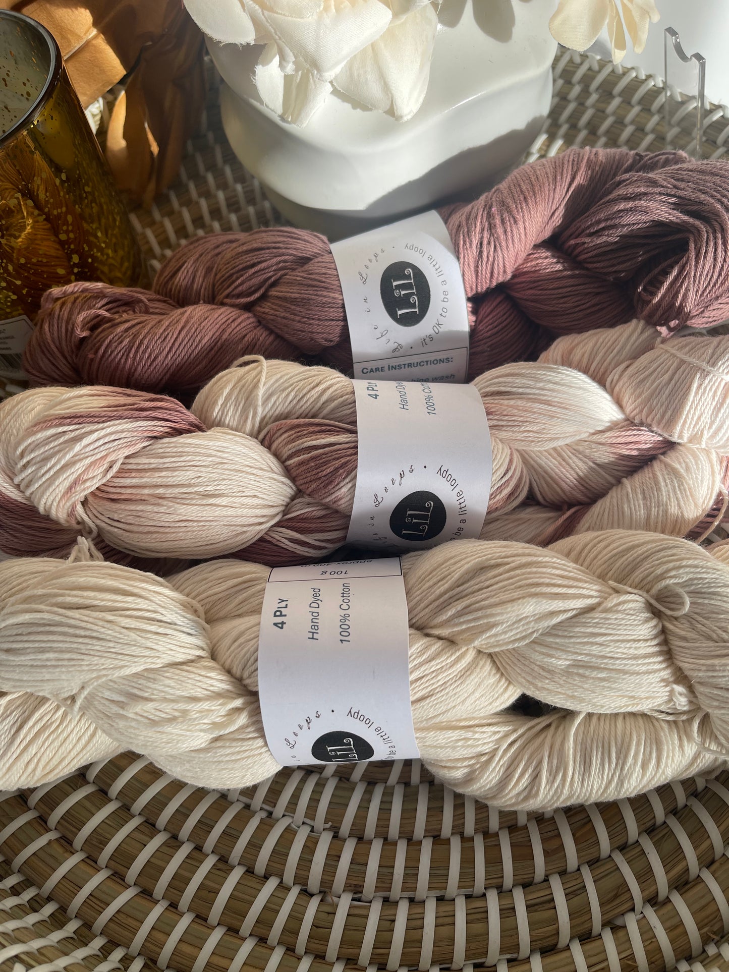 Hand-Dyed Cotton Yarn Boxes
