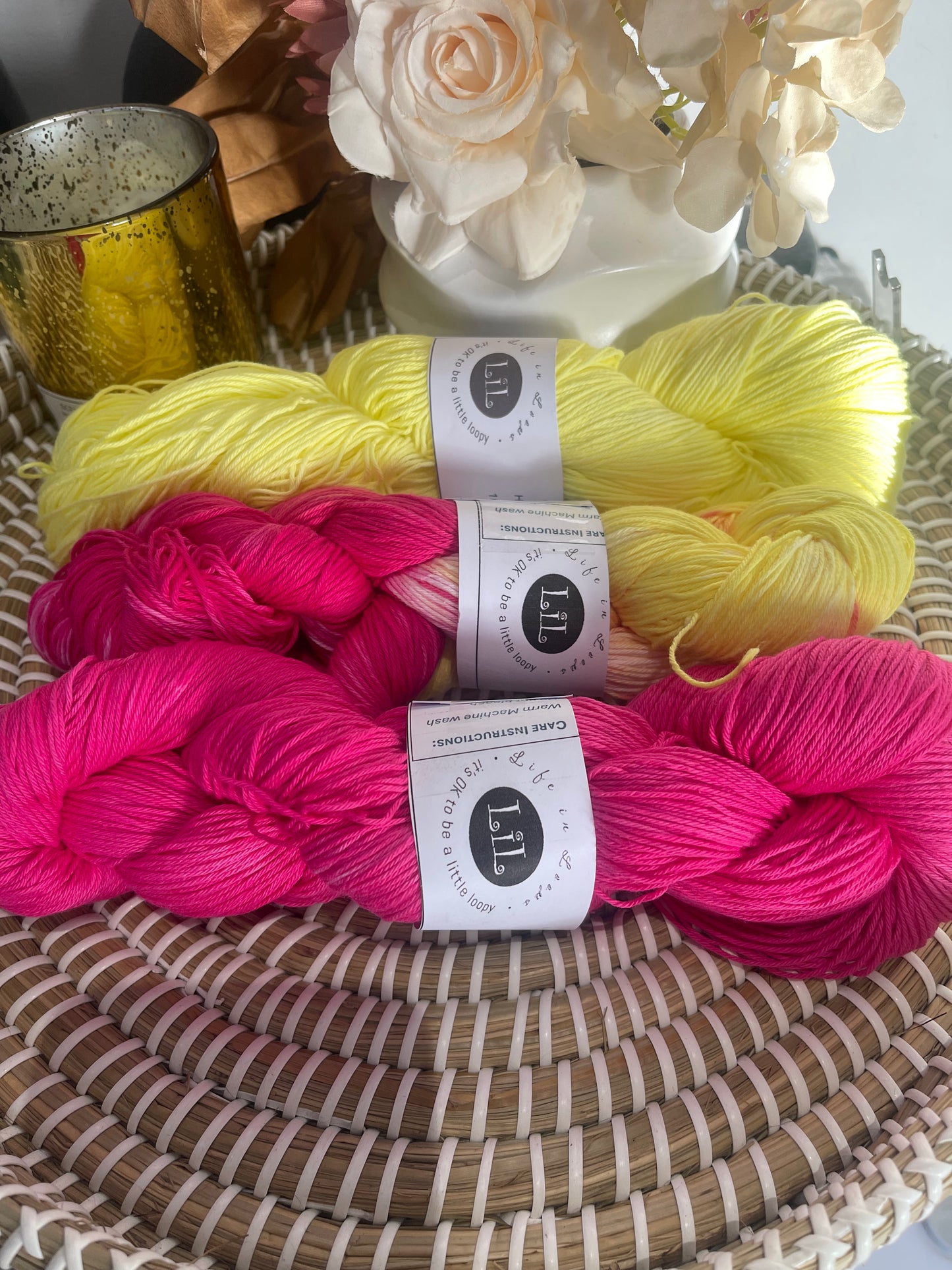 Hand-Dyed Cotton Yarn Boxes