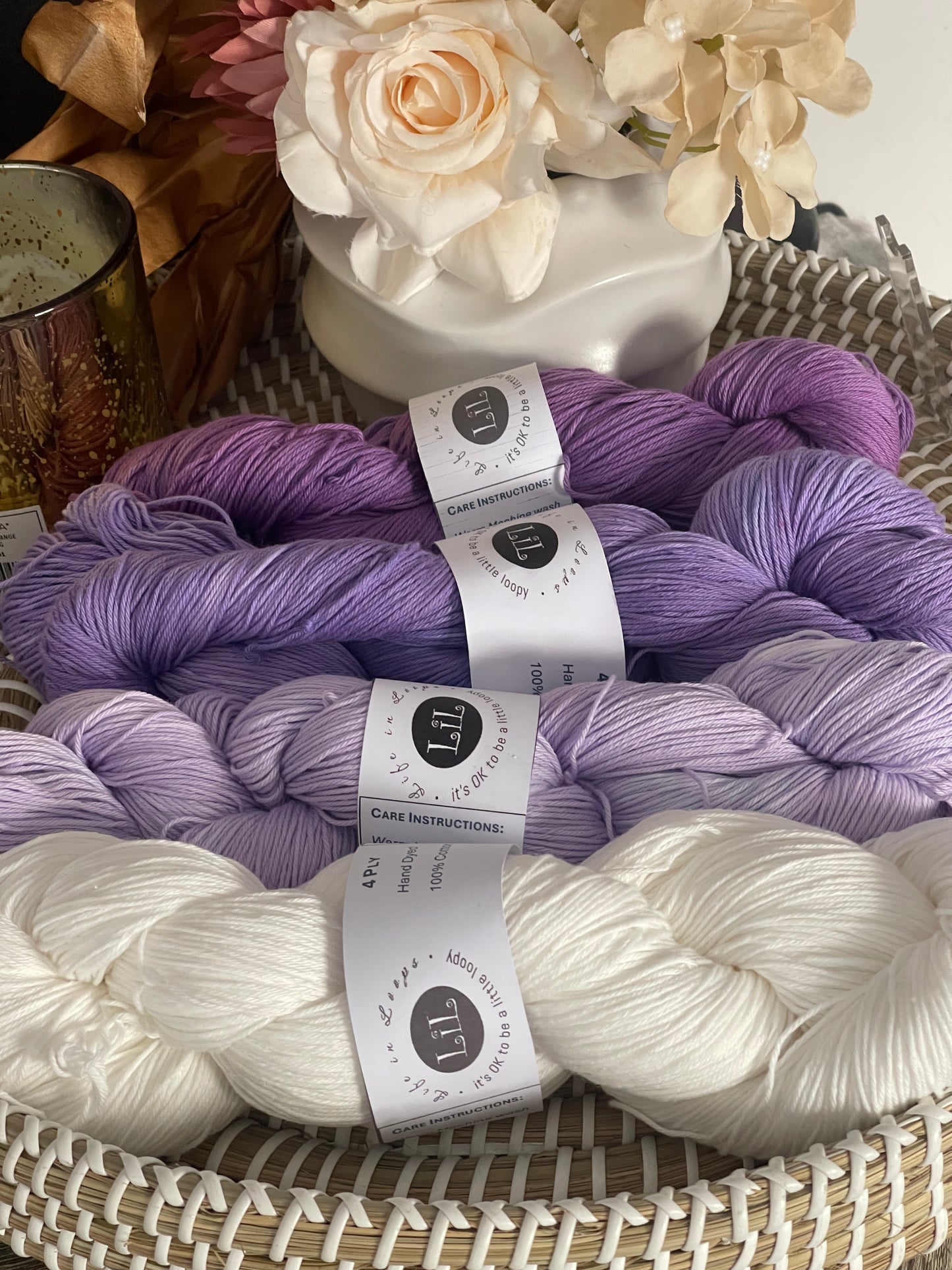 Hand-Dyed Cotton Yarn Boxes
