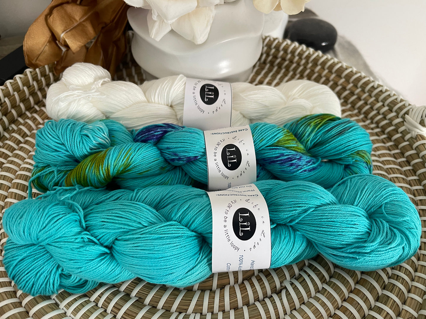 Hand-Dyed Cotton Yarn Boxes