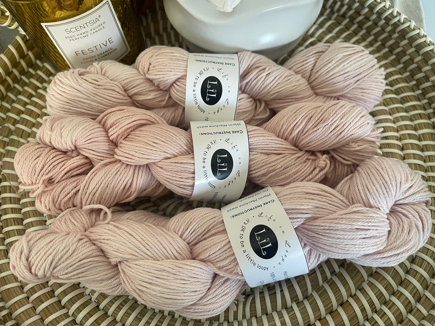 Hand Dyed Cotton Yarn - 100g Semi Tonal