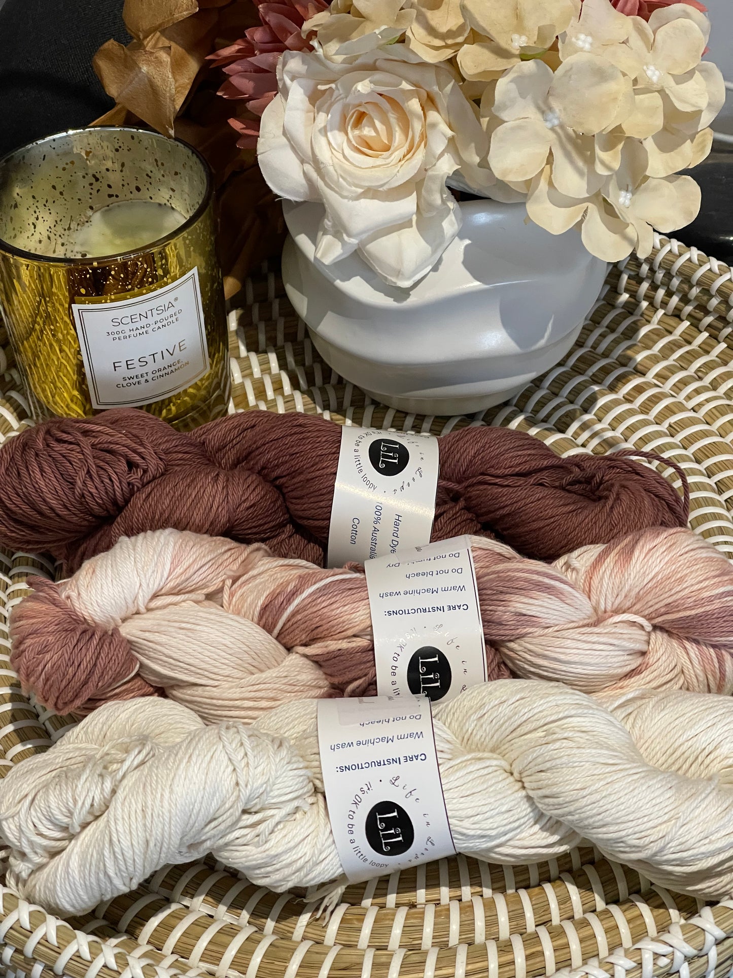 Hand-Dyed Cotton Yarn Boxes