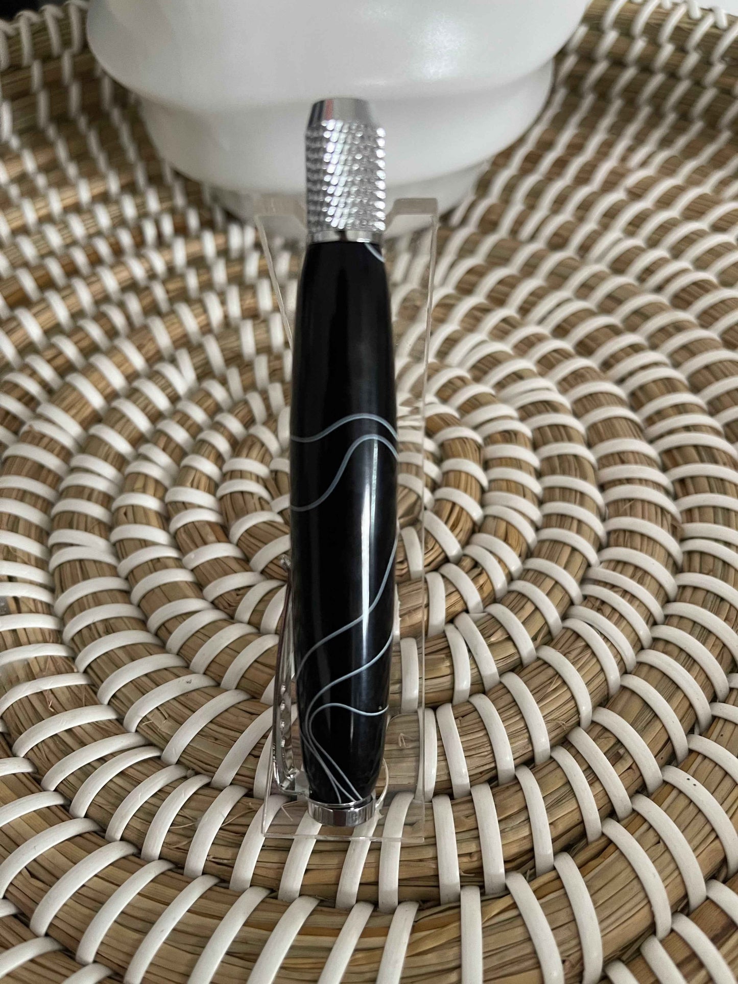 Midnight Ribbon Acrylic Claw-Style Interchangeable Crochet Hook Handle