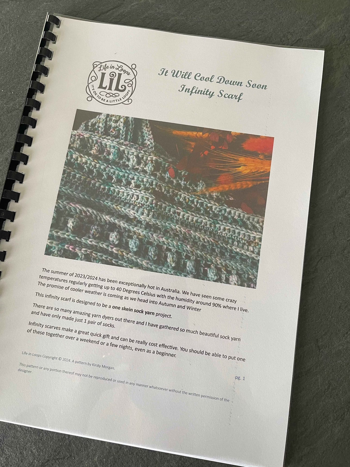 It will cool down soon - Infinity Scarf Crochet Pattern