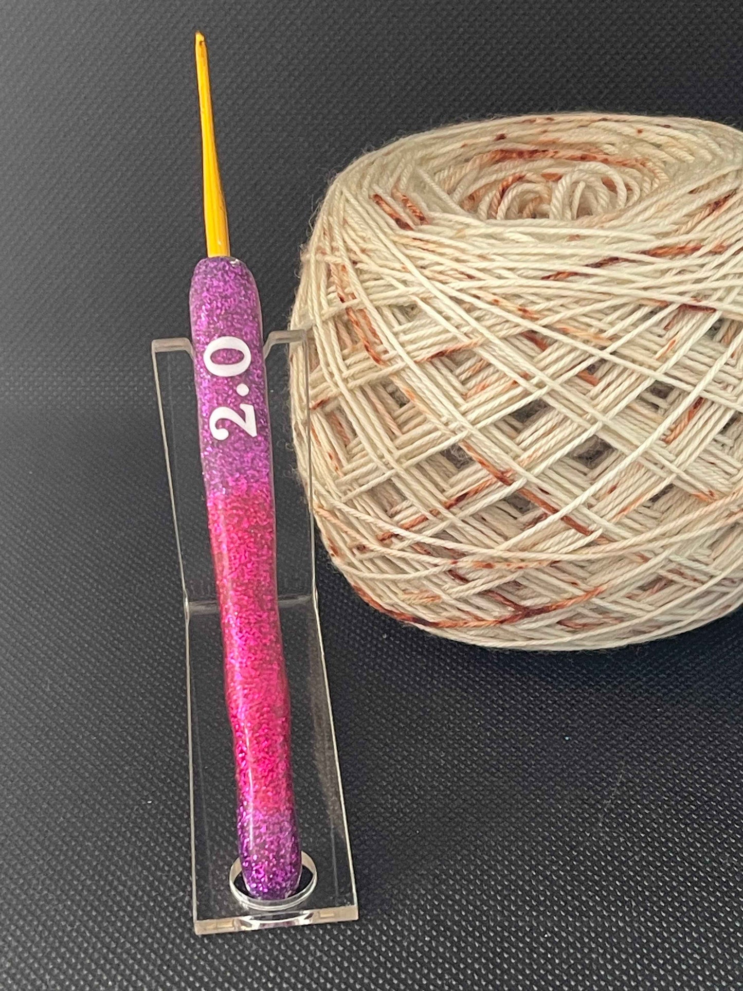 Glitter & Resin Crochet Hooks for Stylish Crafting