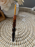 Amber Ember Resin Crochet Hook – 4.5mm Clover Soft Touch