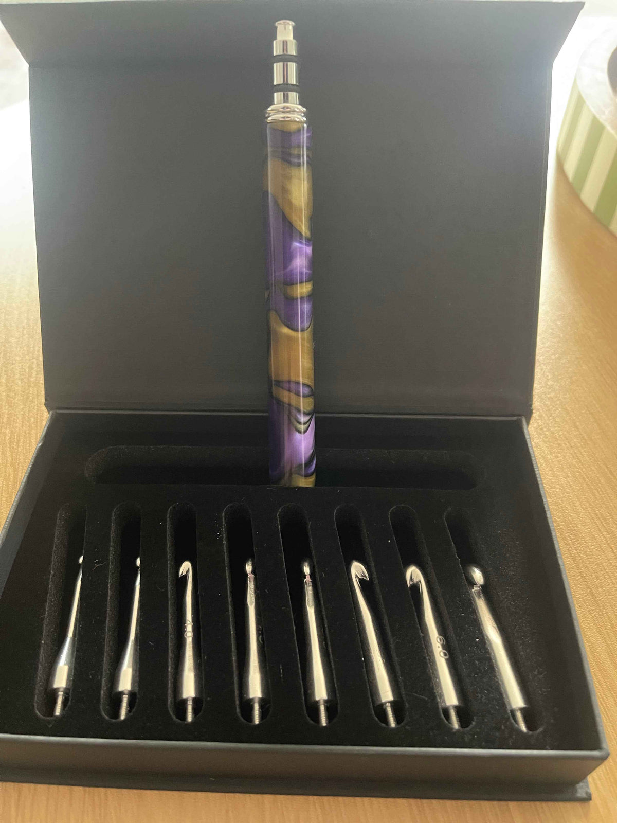 💜✨ Bronzed Amethyst – Interchangeable Crochet Hook Set