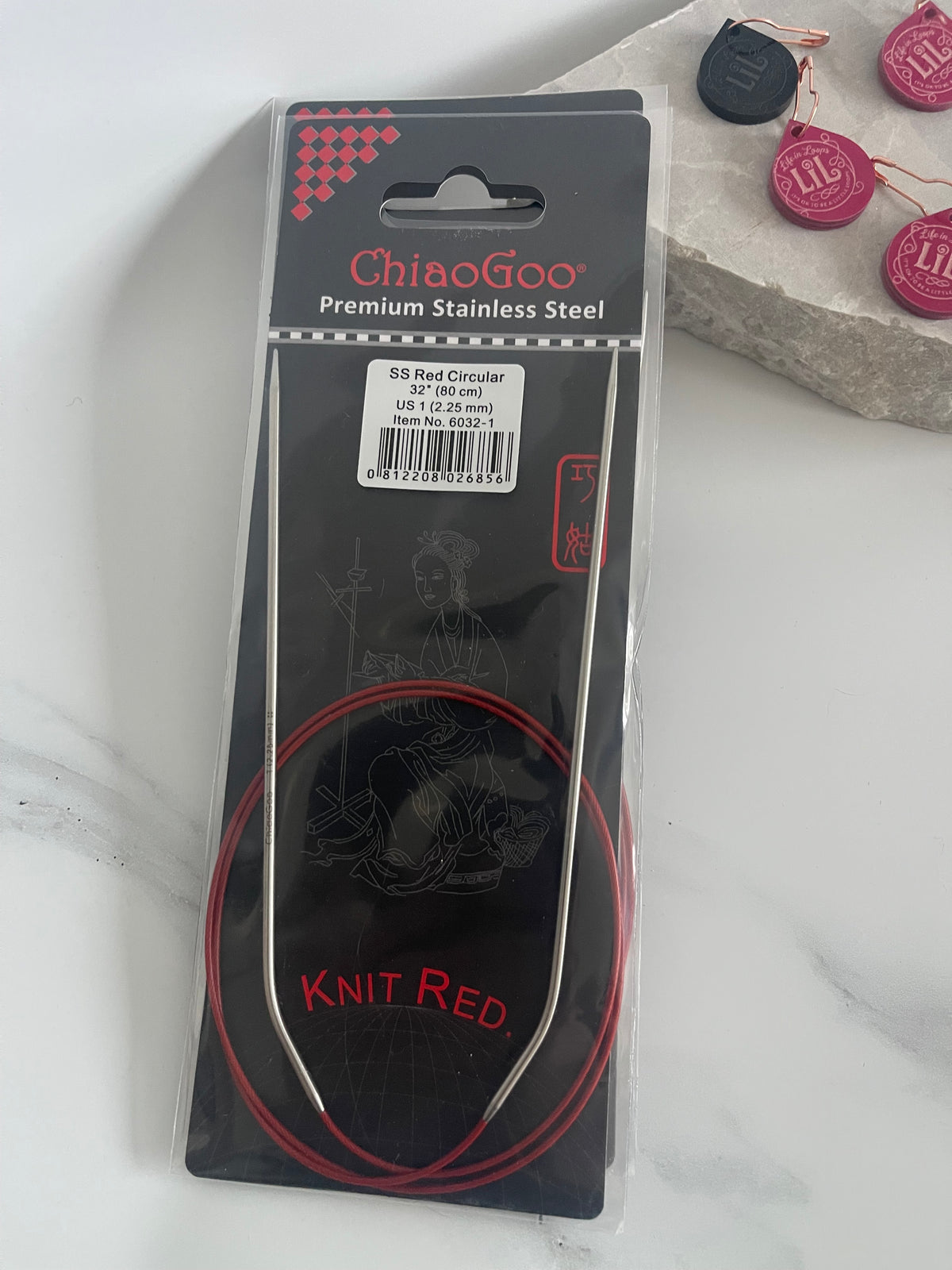 ChiaoGoo RED Lace 32" (80 cm) Circular Knitting Needles