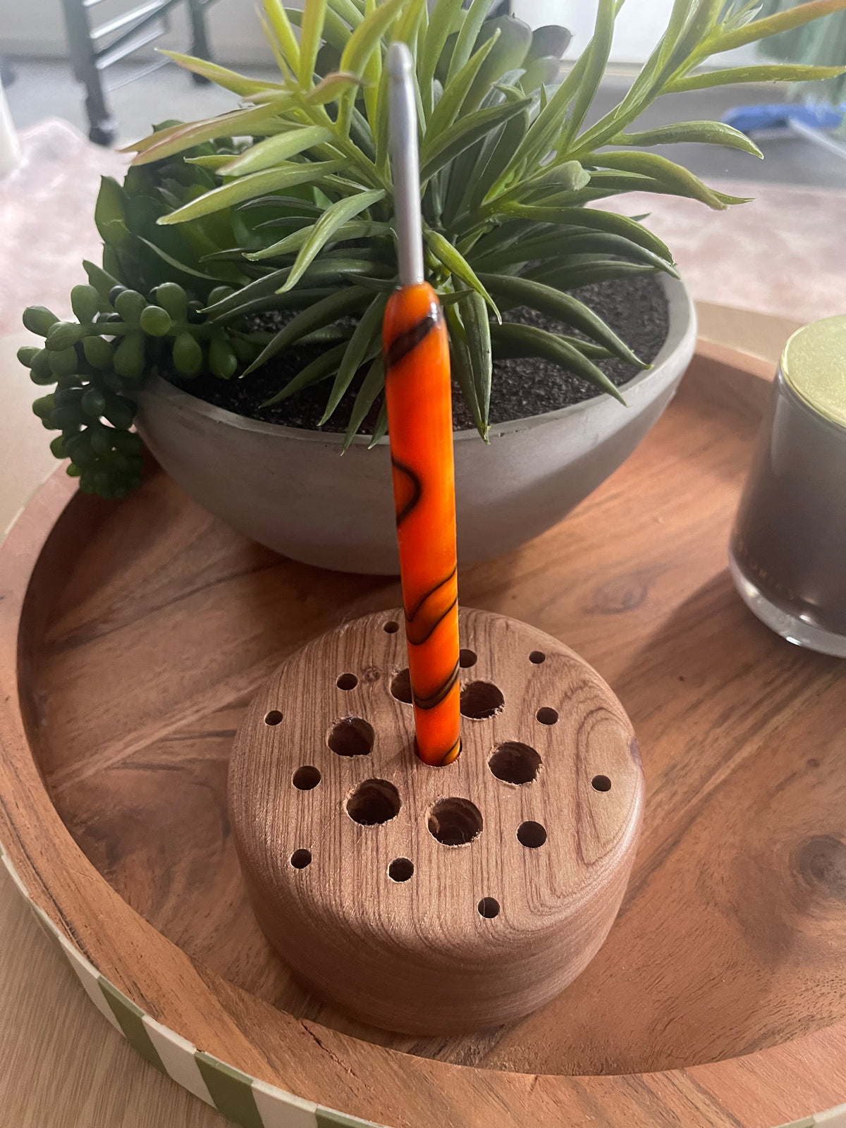 🧡🐯 Orange Tiger – 4.0mm Clover Amour Crochet Hook