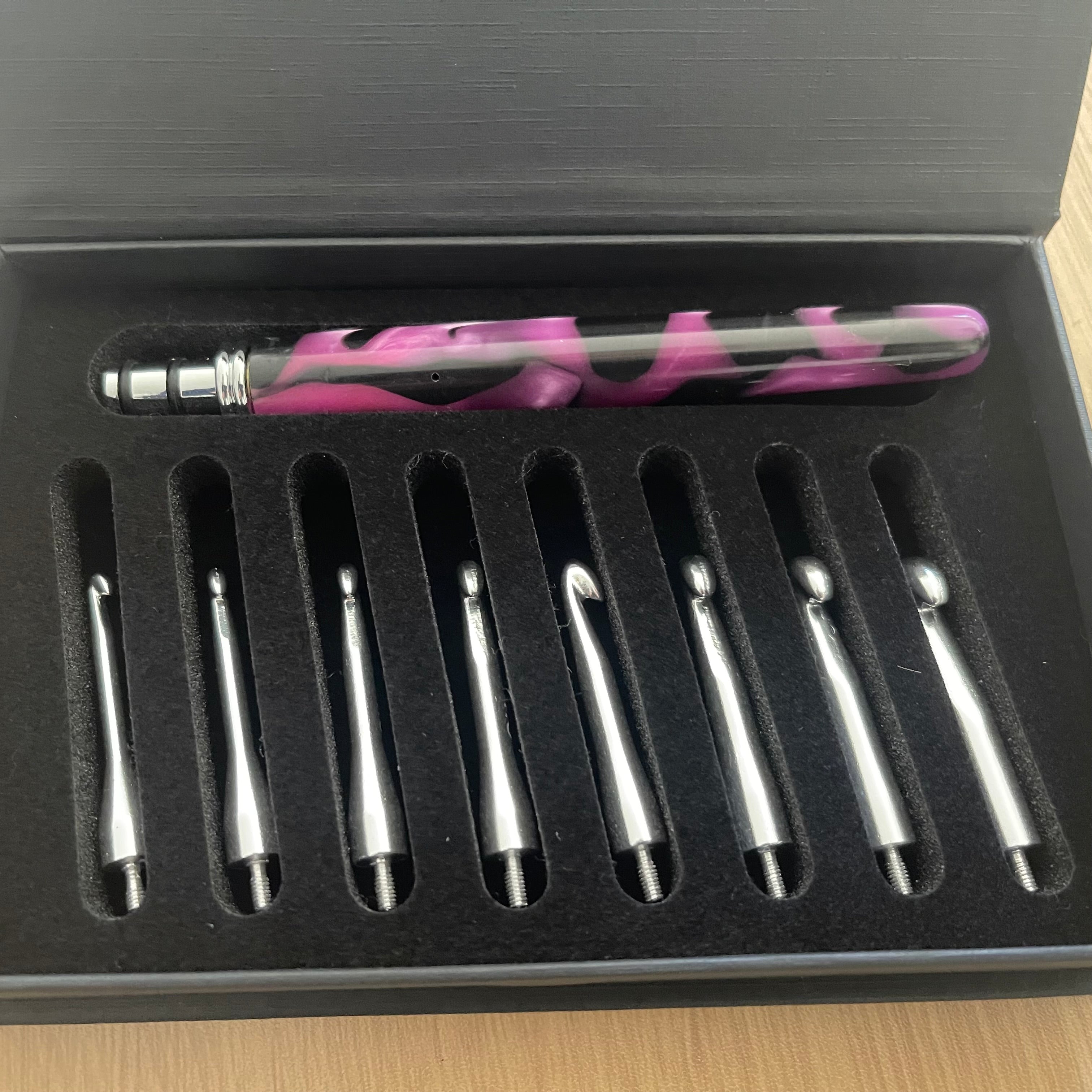 🐯💜 Purple Tiger – Interchangeable Crochet Hook Set