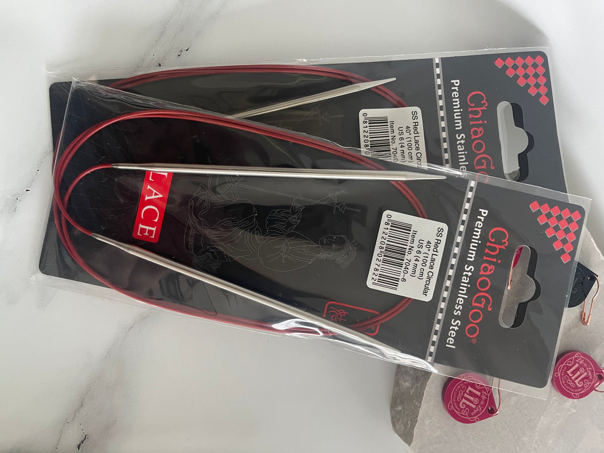 ChiaoGoo RED Lace 40" (100 cm)  Circular Knitting Needles