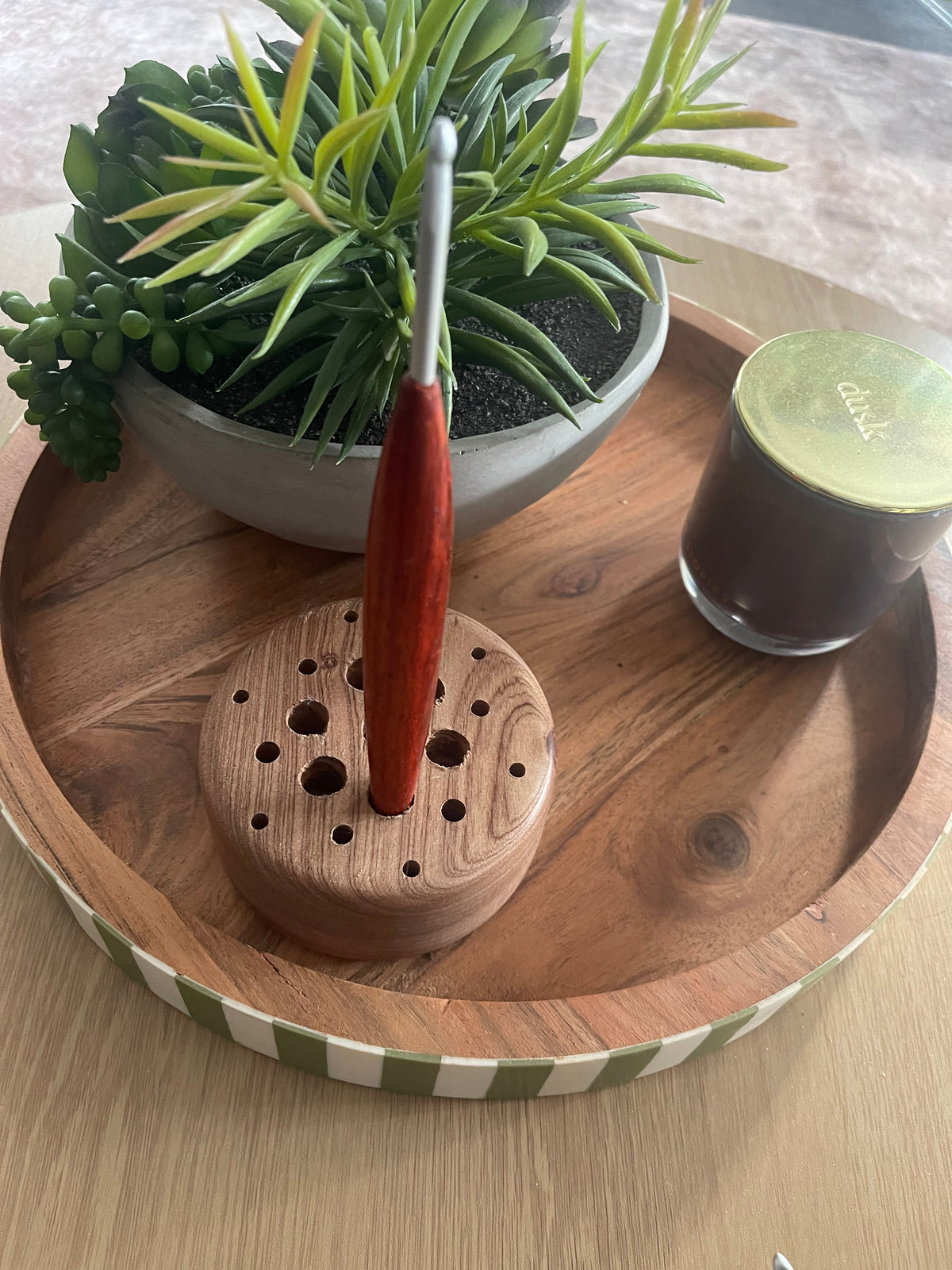 🌿 Padauk – 4.5mm Clover Amour Crochet Hook
