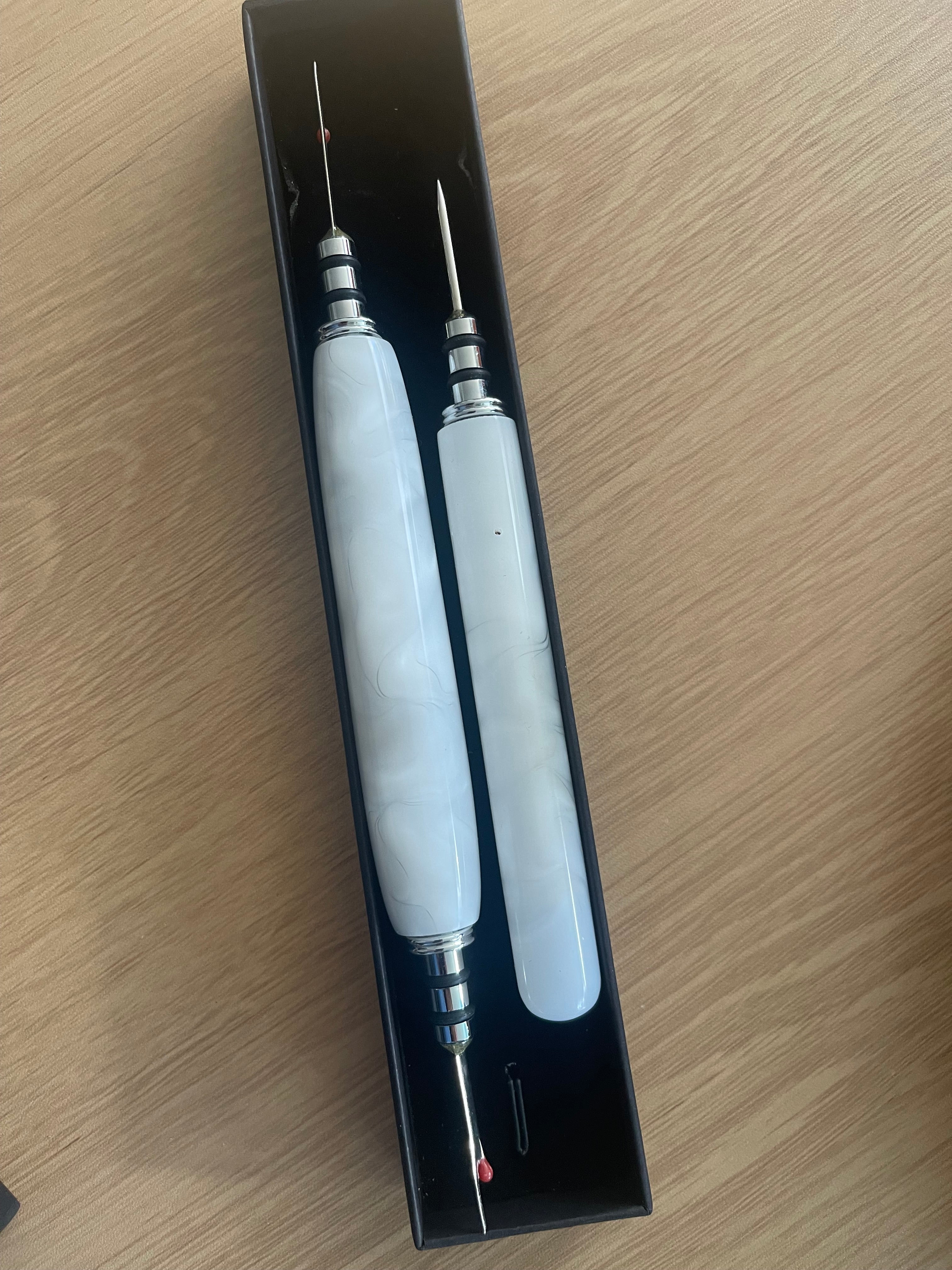 🤍 Frosted White – 3 Piece Seam Ripper & Awl Kit
