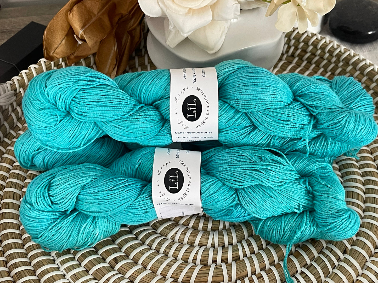 Hand Dyed Cotton Yarn - 100g Semi Tonal