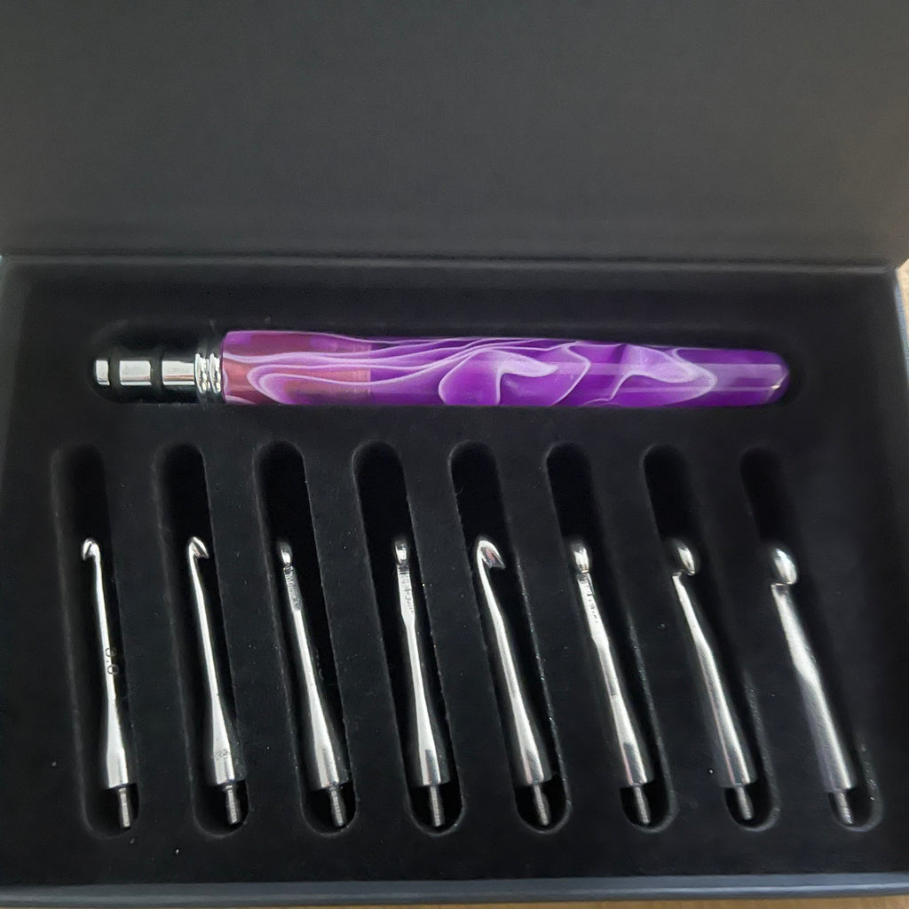 💜 Violet Waves – Interchangeable Crochet Hook Set