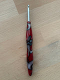 🔥 Steel & Flame – 4.5mm Clover Amour Crochet Hook