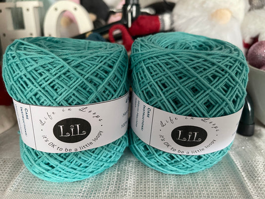 Hand Dyed Cotton Yarn - 50g 4 ply Plain/Semi Tonals