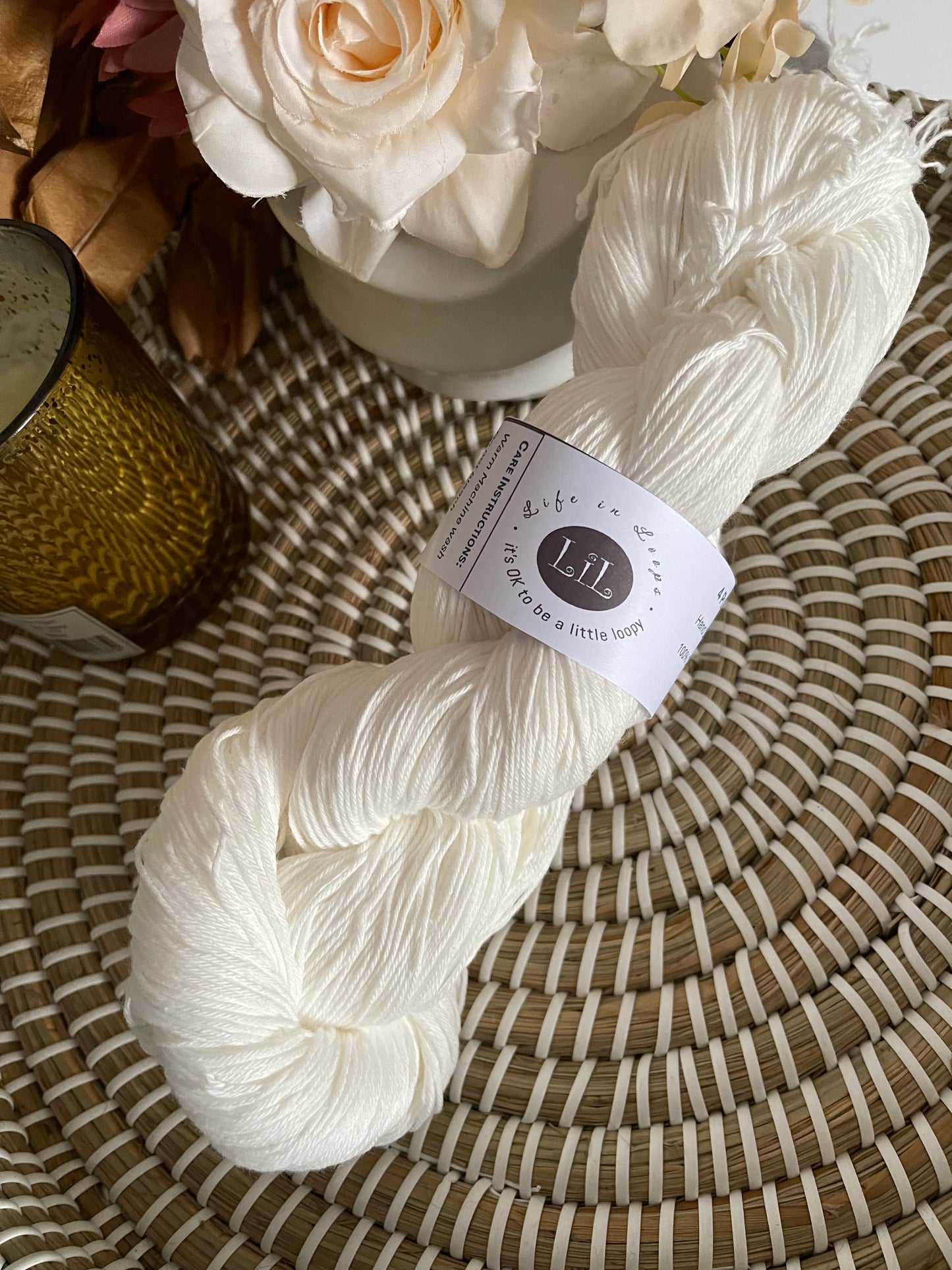 Hand Dyed Cotton Yarn - 100g Semi Tonal