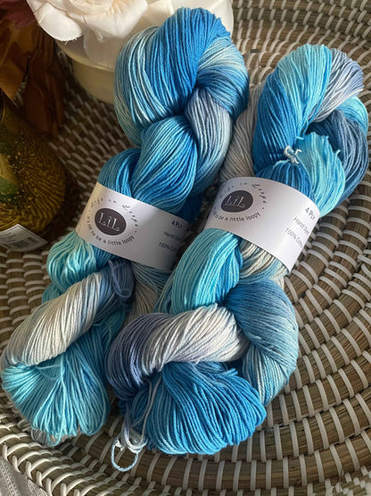 Hand Dyed Cotton Variegated Yarns 100g for Knitting and Crocheting Projects