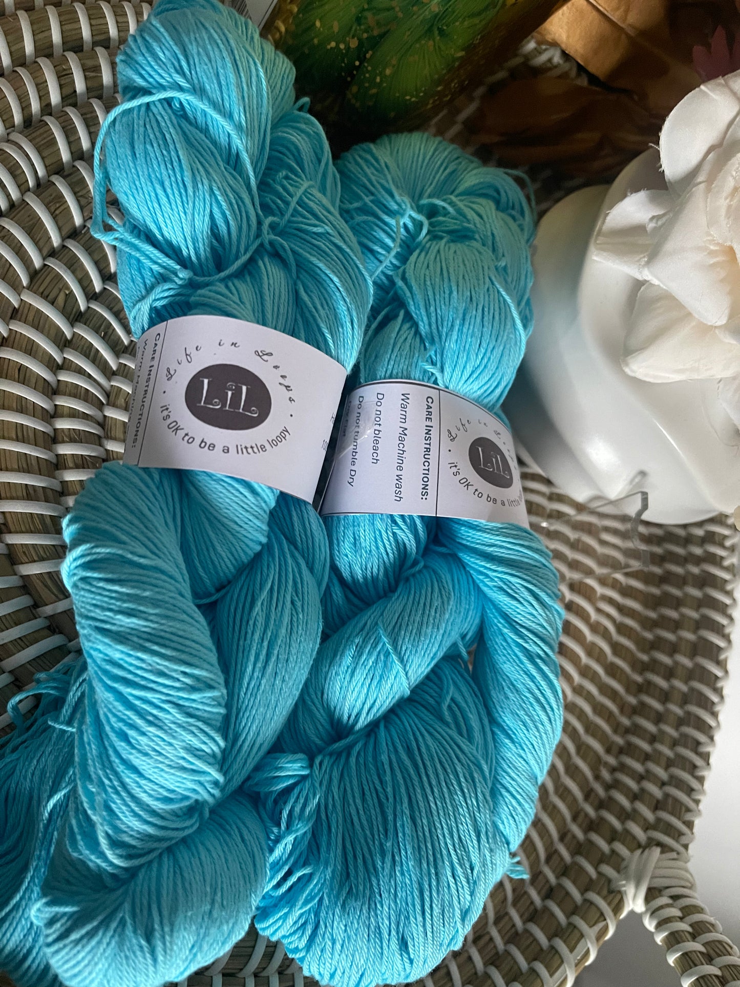 Hand Dyed Cotton Yarn - 100g Semi Tonal