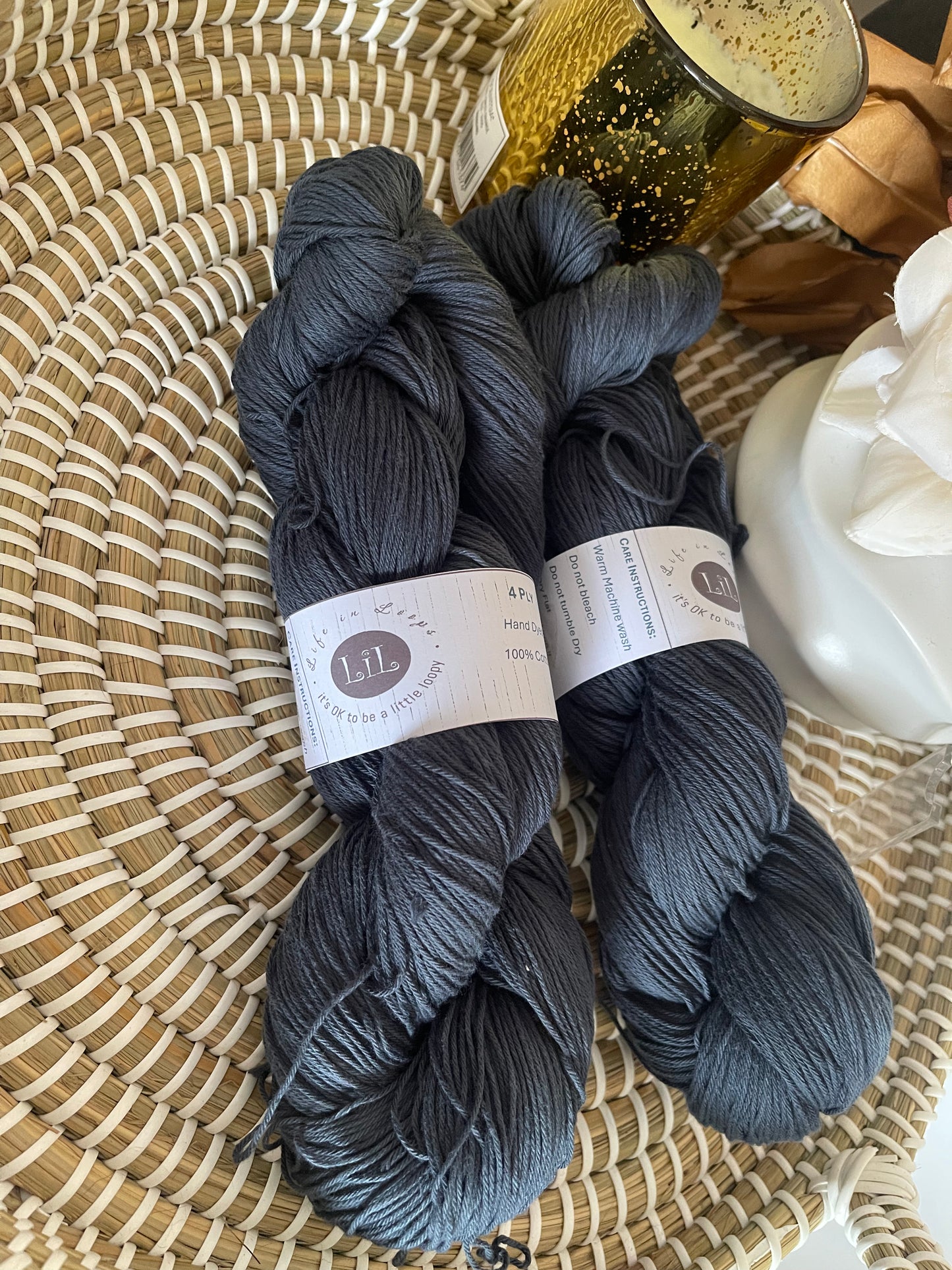 Hand Dyed Cotton Yarn - 100g Semi Tonal