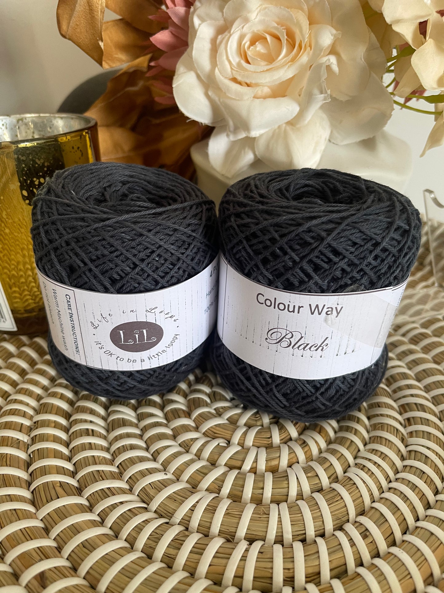 Hand Dyed Cotton Yarn - 50g 4 ply Plain/Semi Tonals