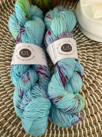 Australian Hand Dyed Cotton Speckles Yarn - 100g