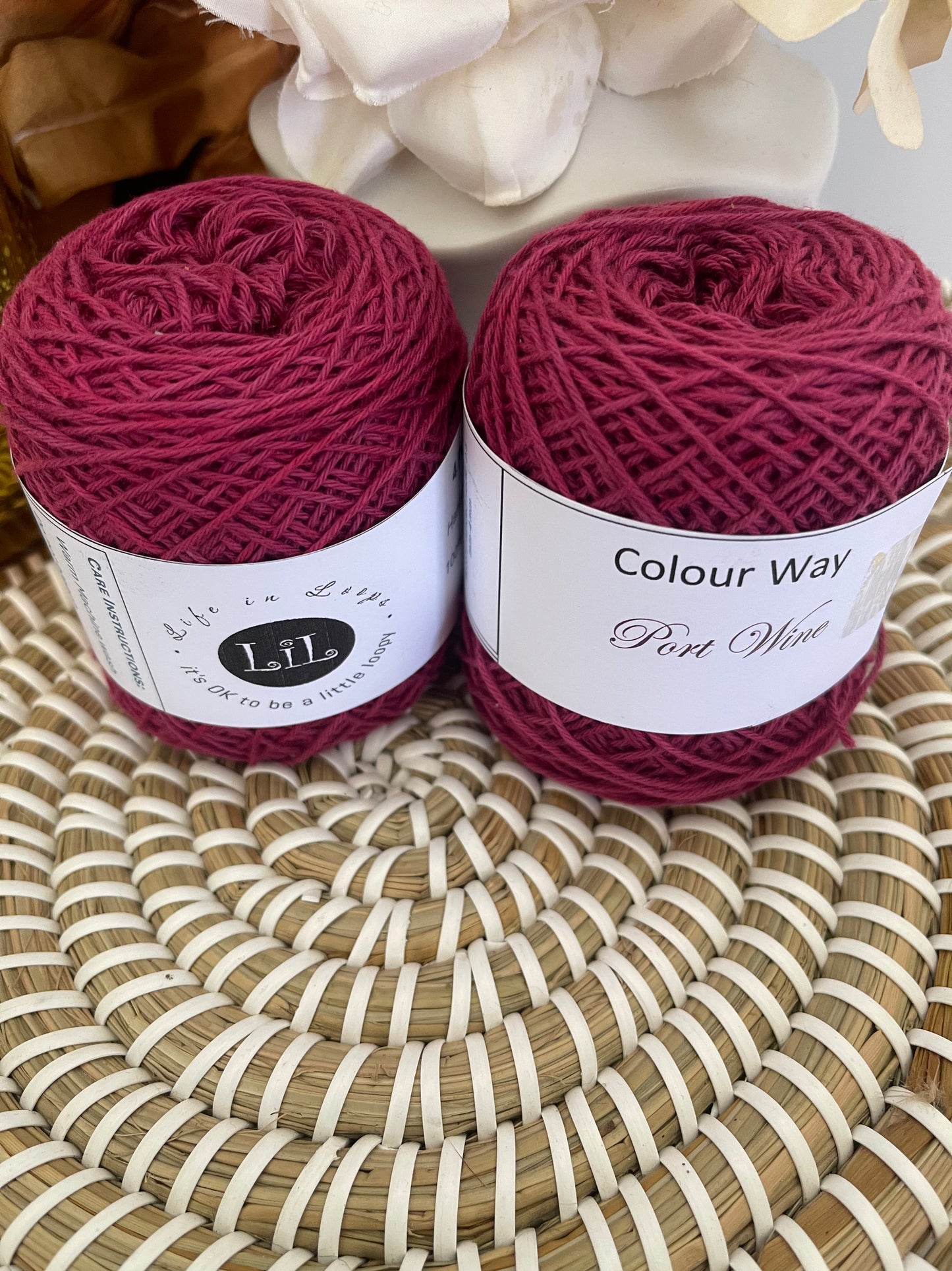 Hand Dyed Cotton Yarn - 50g 4 ply Plain/Semi Tonals