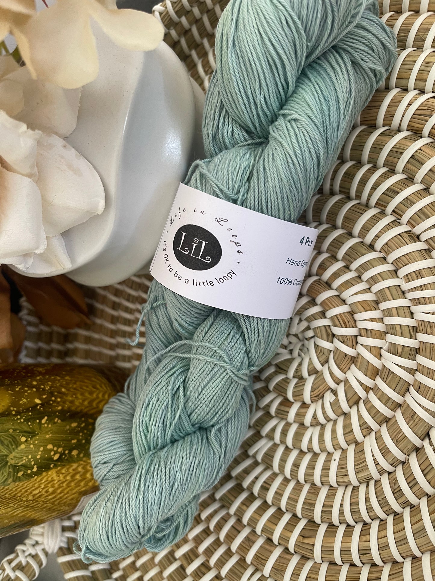 Hand Dyed Cotton Yarn - 100g Semi Tonal
