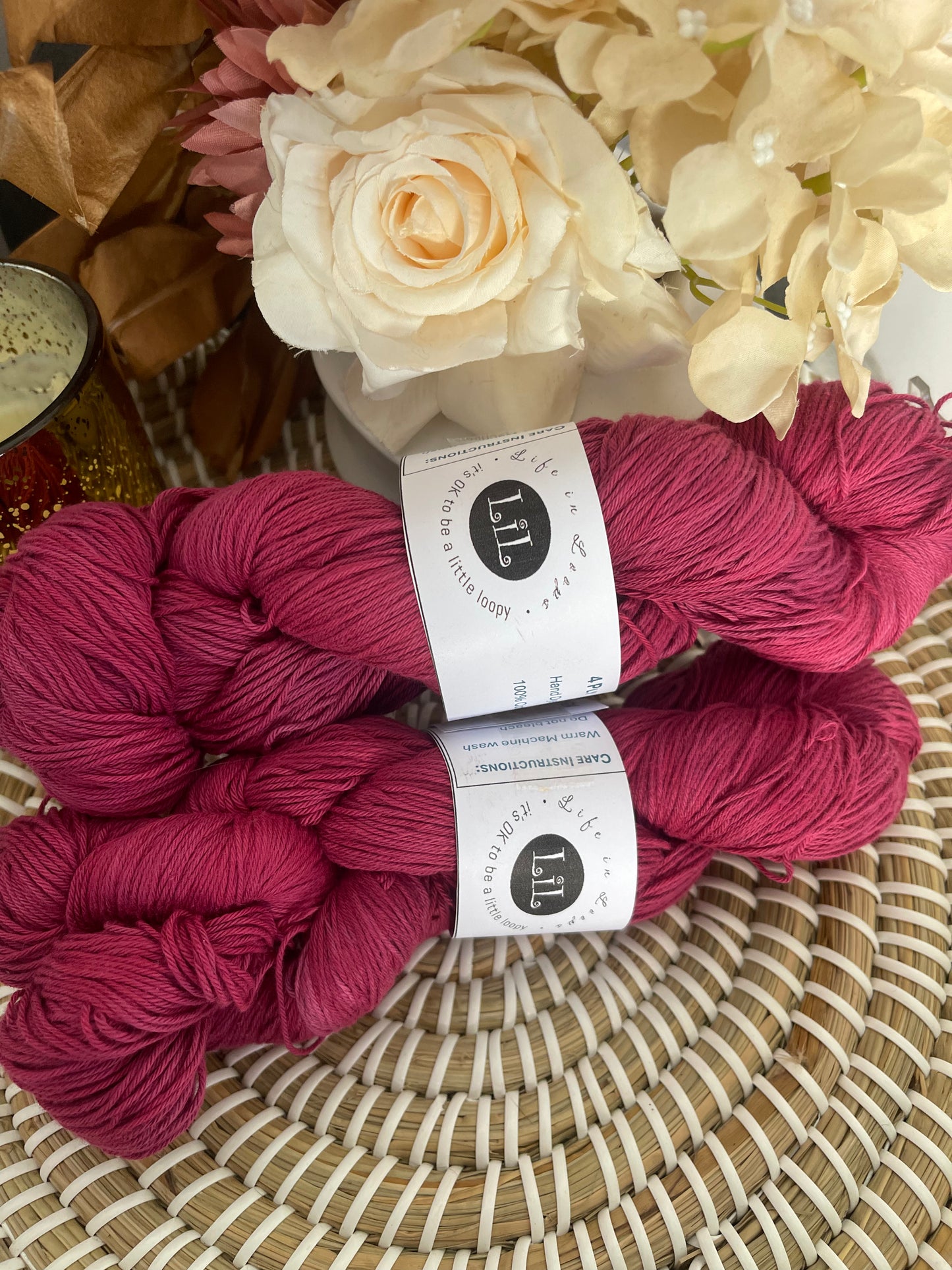Hand Dyed Cotton Yarn - 100g Semi Tonal