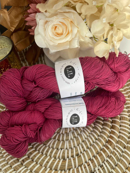 Australian Hand-Dyed Cotton Yarn - 100g Semi Tonal