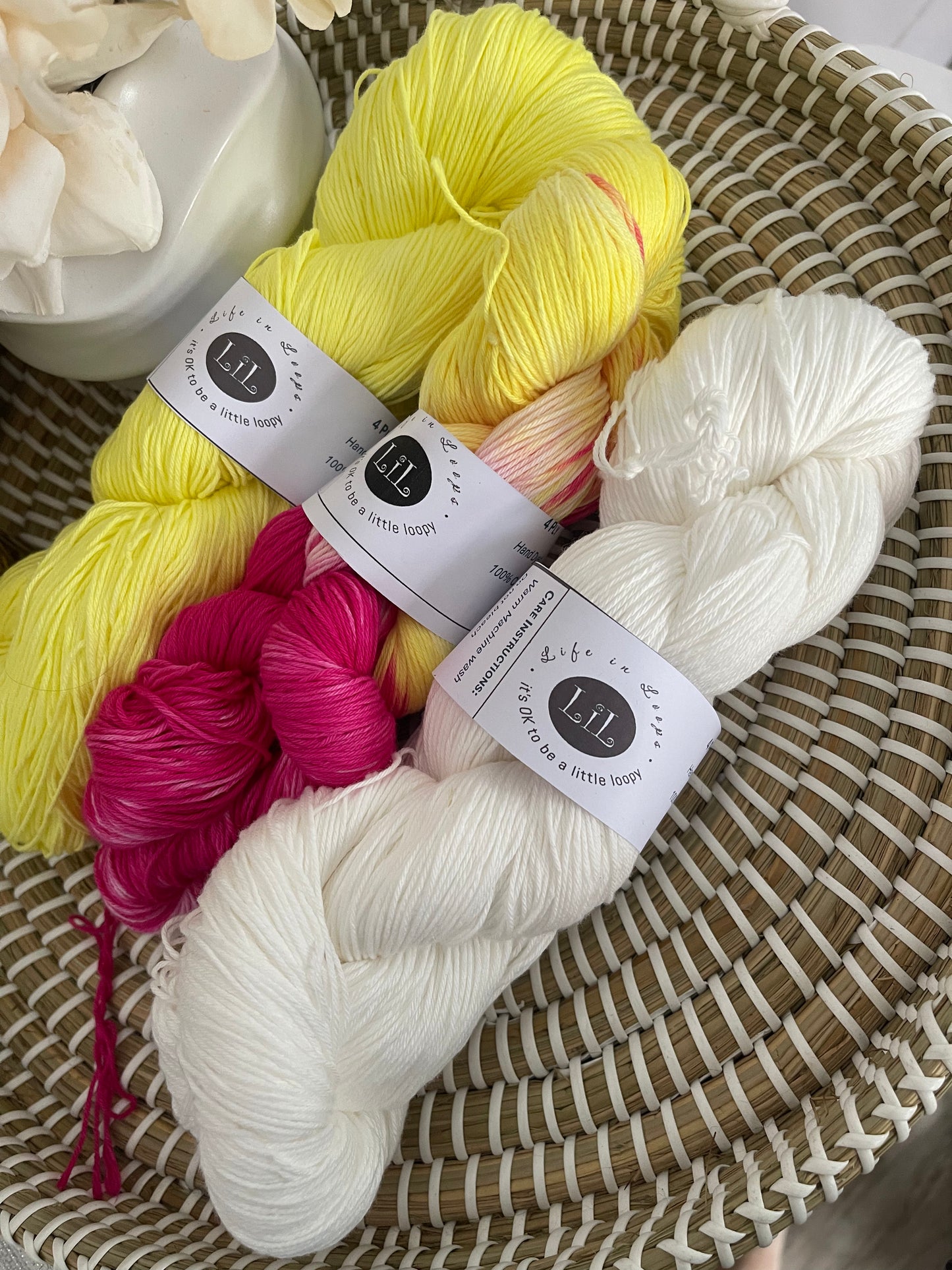 Hand-Dyed Cotton Yarn Boxes