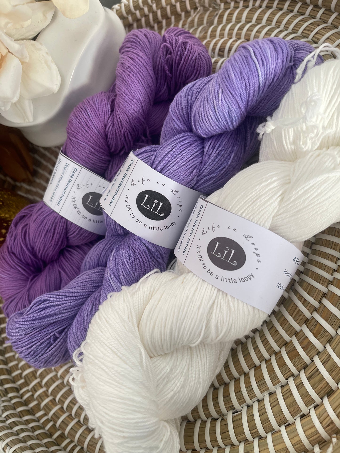 Hand-Dyed Cotton Yarn Boxes