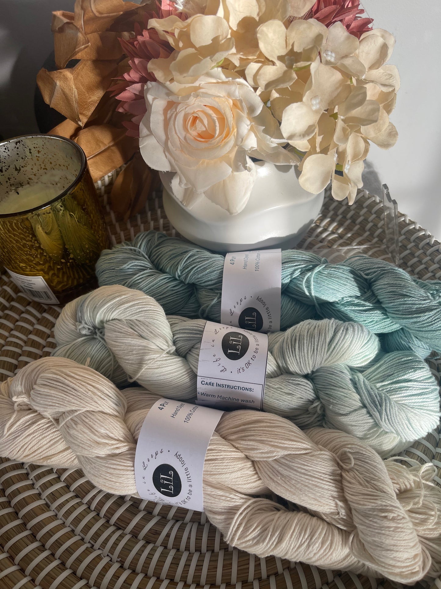 Hand-Dyed Cotton Yarn Boxes