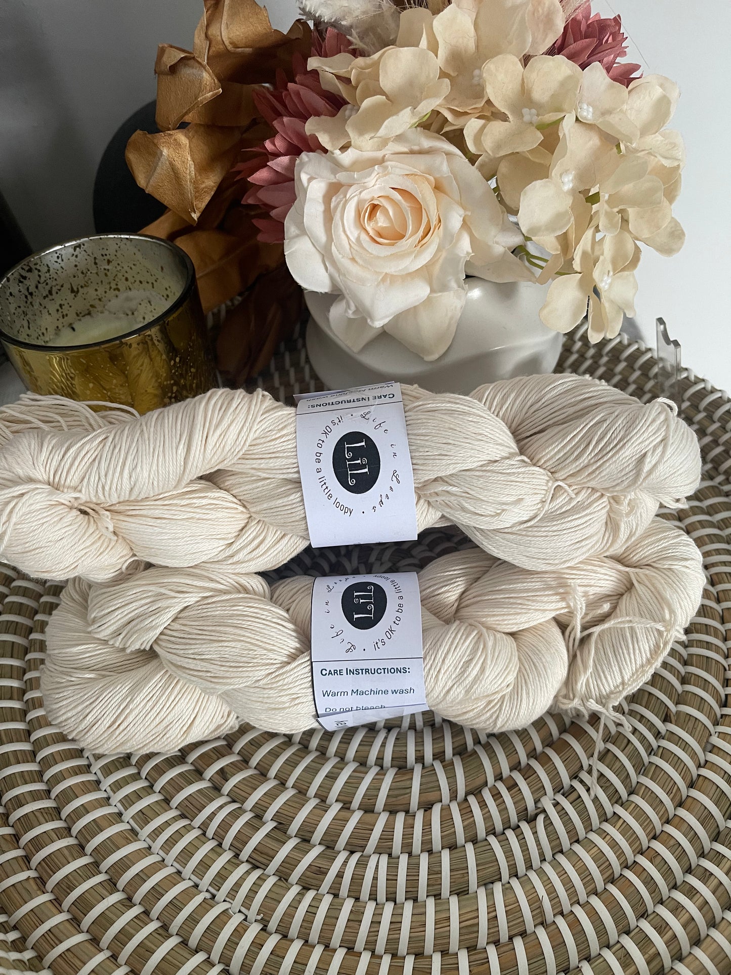 Hand Dyed Cotton Yarn - 100g Semi Tonal