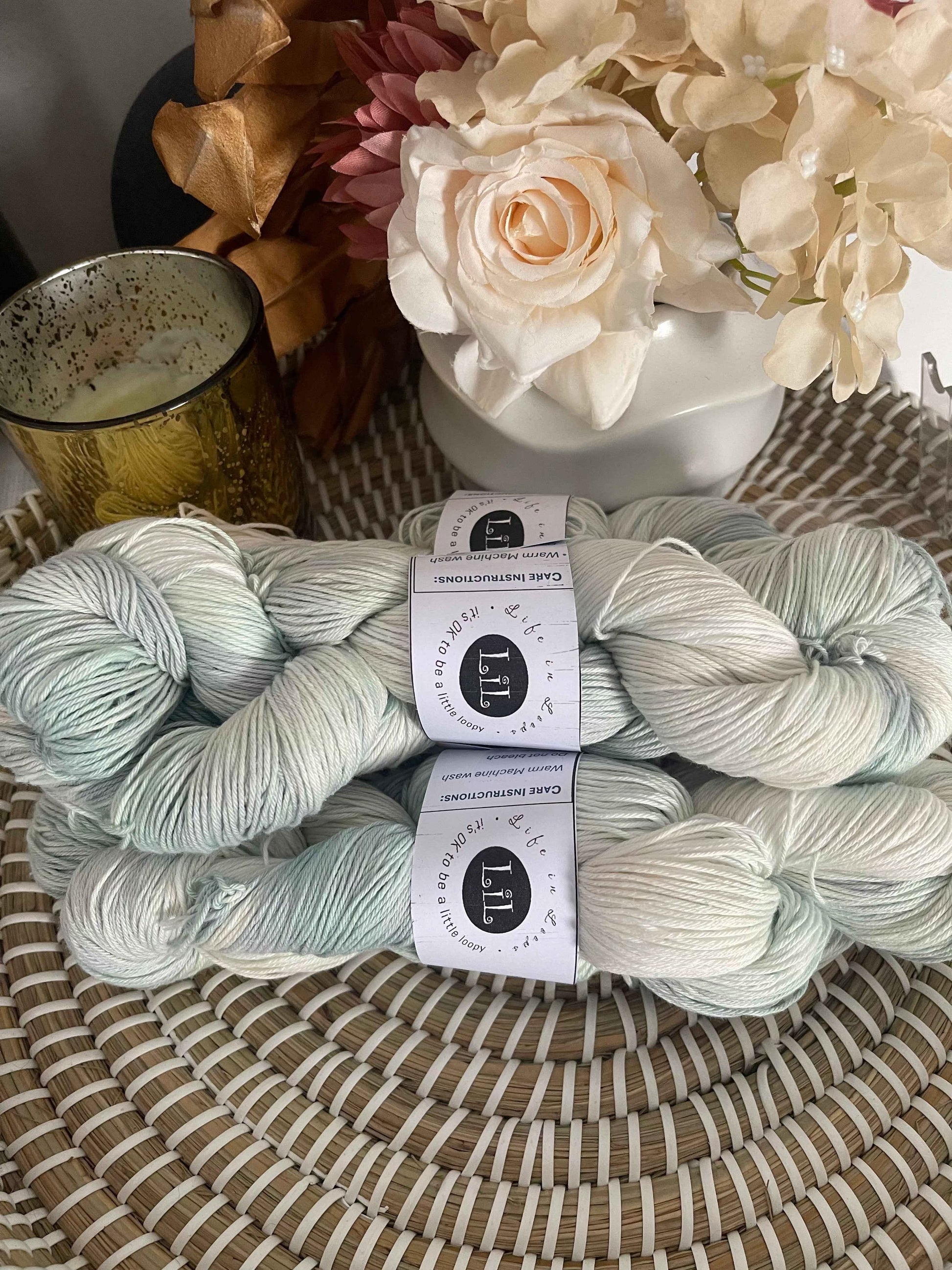 Hand Dyed Cotton Variegated Yarns 100g for Knitting and Crocheting Projects