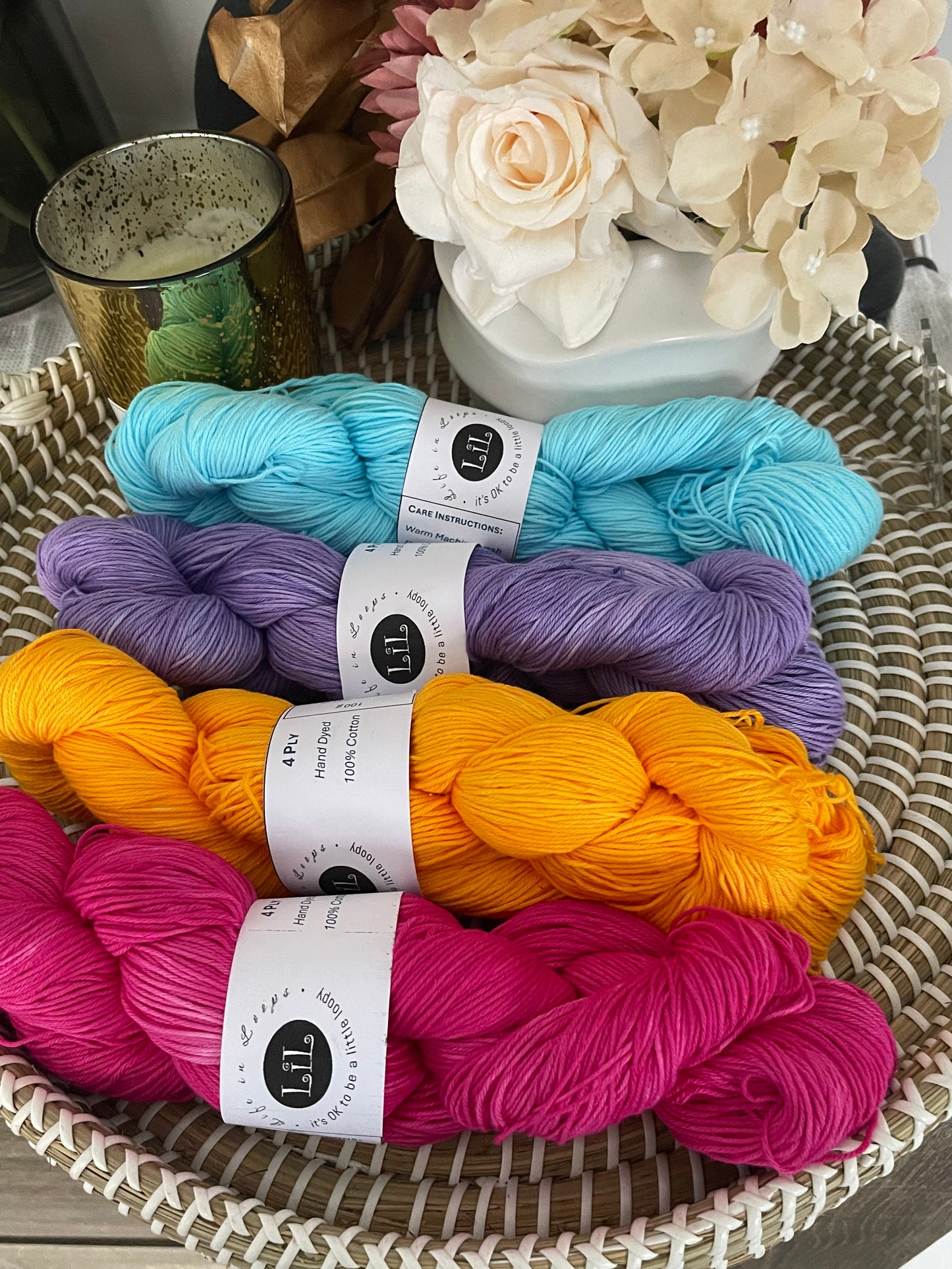 Hand-Dyed Cotton Yarn Boxes