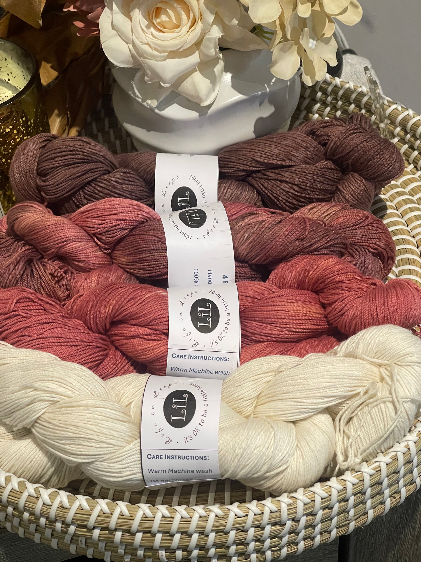 Hand-Dyed Cotton Yarn Boxes