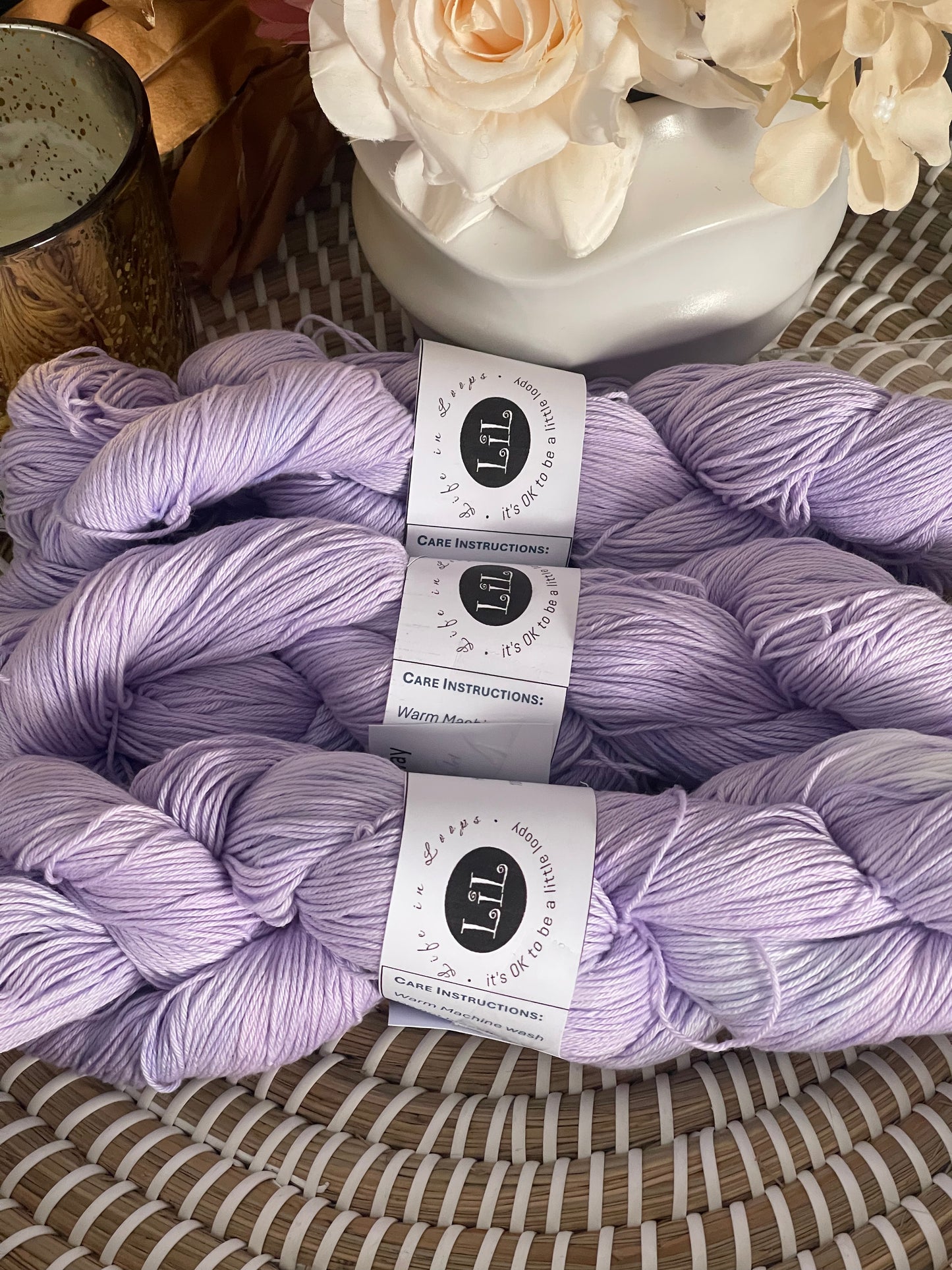 Hand Dyed Cotton Yarn - 100g Semi Tonal