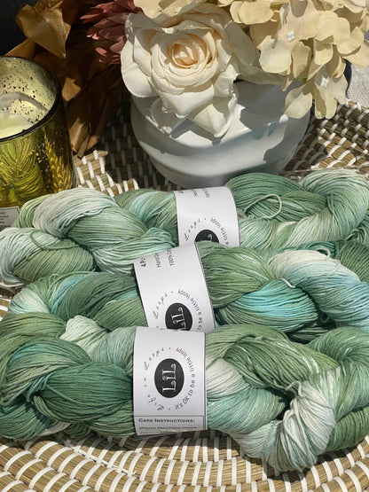 Hand Dyed Cotton Variegated Yarns 100g for Knitting and Crocheting Projects