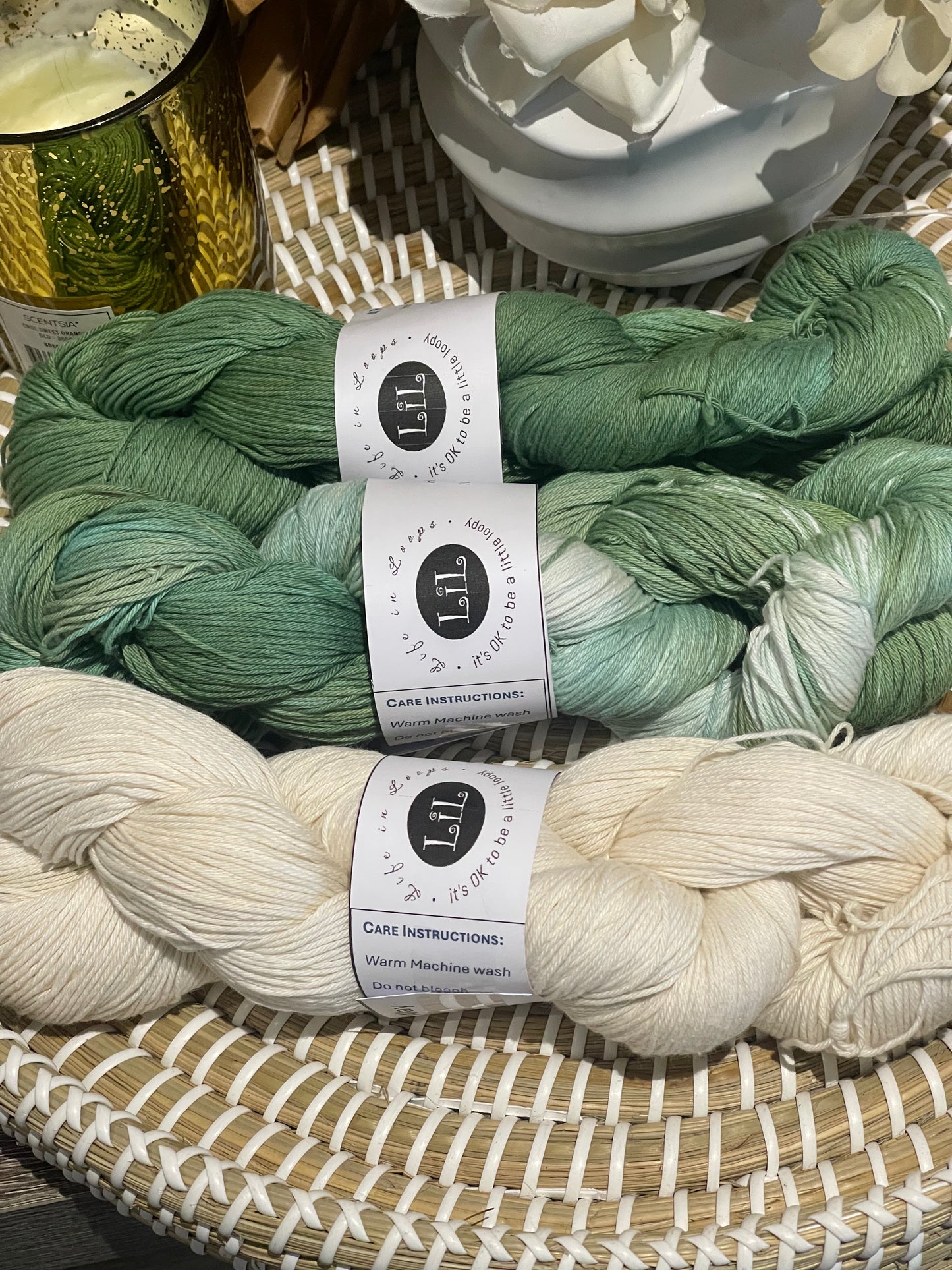 Hand-Dyed Cotton Yarn Boxes