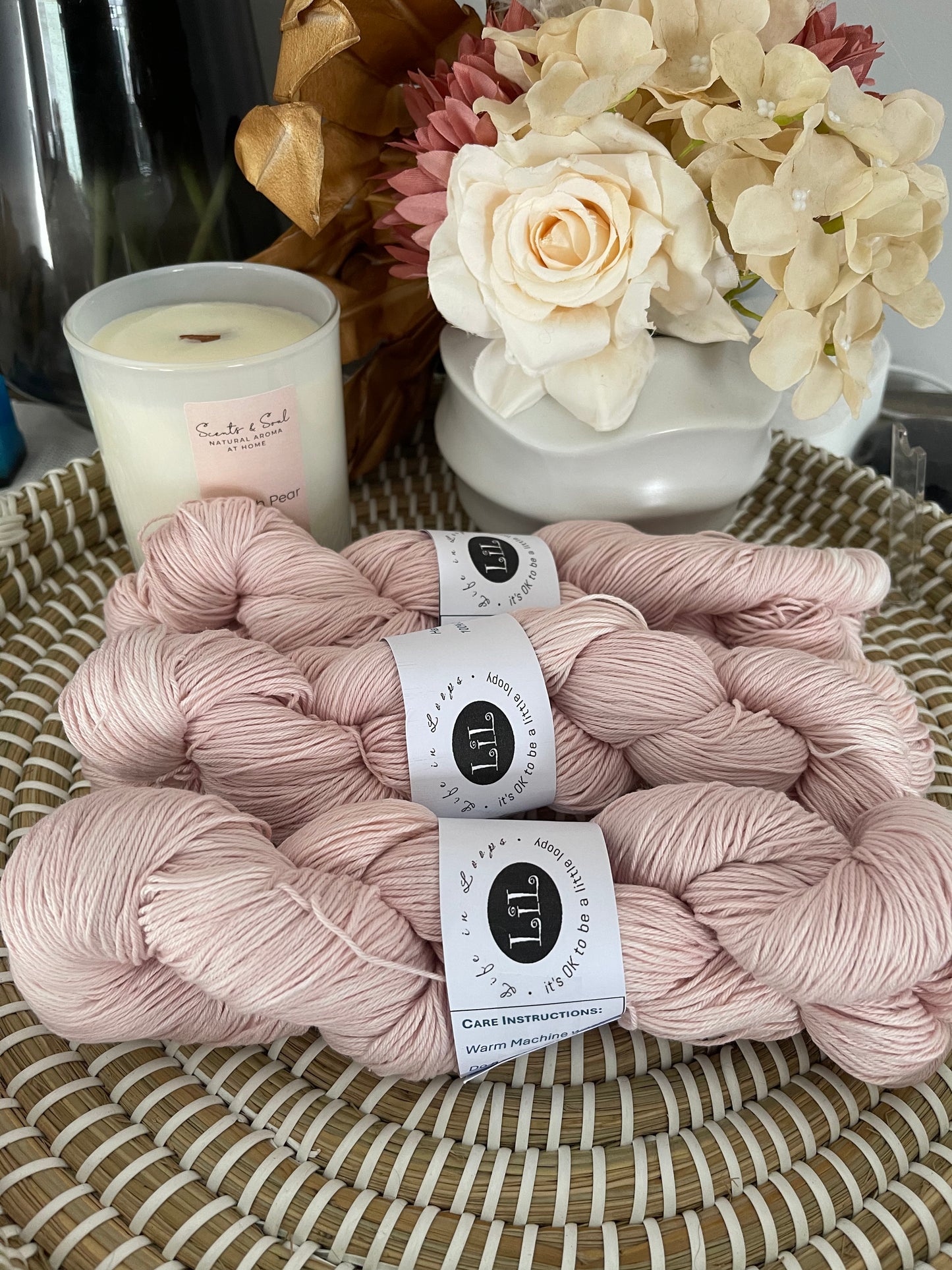 Hand Dyed Cotton Yarn - 100g Semi Tonal