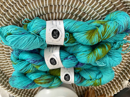 Hand Dyed Cotton Variegated Yarns 100g for Knitting and Crocheting Projects