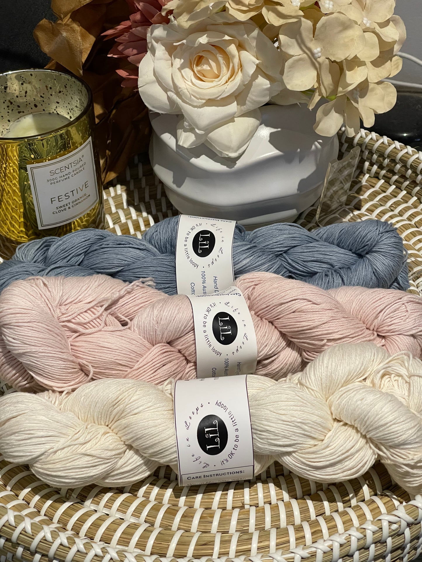 Hand-Dyed Cotton Yarn Boxes