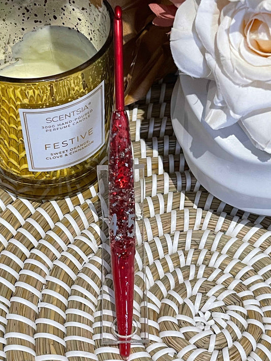 Ruby Magic Resin Crochet Hook – 4.5mm Tulip Etimo ❤️✨