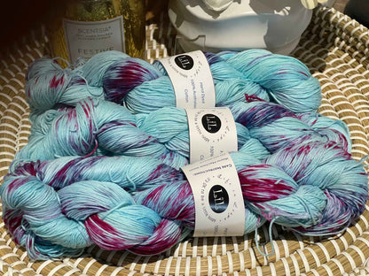 Hand Dyed Cotton Variegated Yarns 100g for Knitting and Crocheting Projects